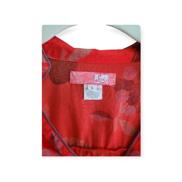 Urban Outfitters Lux Y2K Red Apple Print Teacher Dress S - Picture 5 of 11